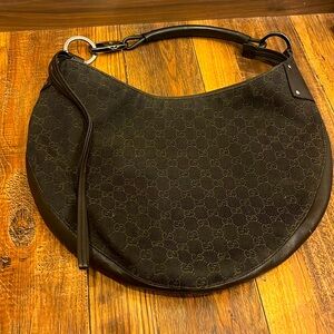 Authentic GUCCI Hobo bag with leather accents